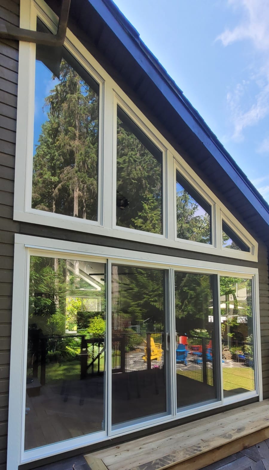 Modern home with beautiful windows